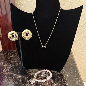 Elegant Gold and Silver Jewelry Set